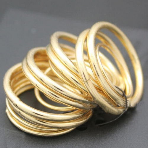 16pc Stylish Punk Stackable Plain B  Above Knuckle Midi Finger Ring  EF8