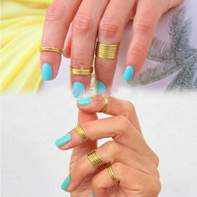 16pc Stylish Punk Stackable Plain B  Above Knuckle Midi Finger Ring  EF8