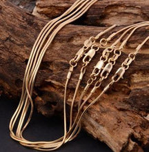 18K Gold Plated Chain Necklace For Men Women Snake Chain 18-26 inch DIY Long Chain EF8