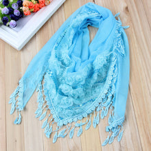150*50CM7 Colors Tassel Scarf women Embroidered Flower Scarf Bib EF8