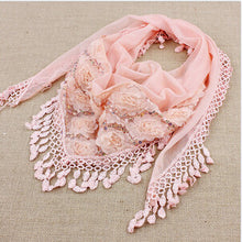 150*50CM7 Colors Tassel Scarf women Embroidered Flower Scarf Bib EF8