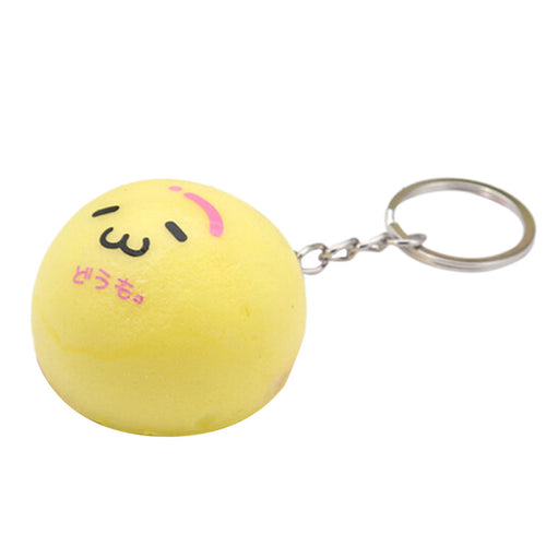 4cm Mini P a Squishy Key Chains Cartoon Buns Bread Bag Cell Phone Straps EF8