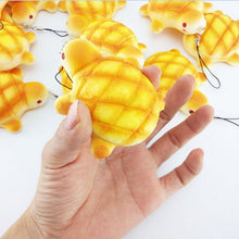 Charms Kawaii Bread Scented Key Chain Cute PU Tortoise Squishy Tortoise Squishy Bag Cell Phone Straps 7*6 5CM EF8