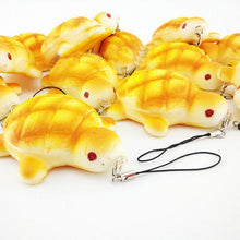 Charms Kawaii Bread Scented Key Chain Cute PU Tortoise Squishy Tortoise Squishy Bag Cell Phone Straps 7*6 5CM EF8