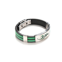 Chic Men Stainless Steel Silicone Metal Wristb  Bracelets Bangle Stylist Jewelry Gifts EF8