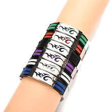 Chic Men Stainless Steel Silicone Metal Wristb  Bracelets Bangle Stylist Jewelry Gifts EF8