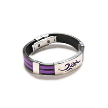 Chic Men Stainless Steel Silicone Metal Wristb  Bracelets Bangle Stylist Jewelry Gifts EF8