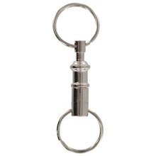 Dual Detachable Key Ring Snap Lock Holder Steel Chrome Plated Pull-Apart Key Rings Removable Keyring Quick Release Keychain EF8