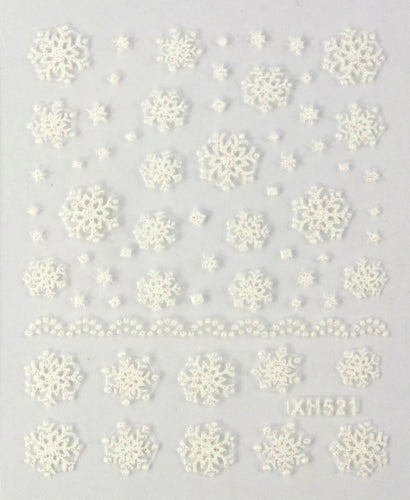 Fashion 3D Nail Art Stickers Decals Decoration Snowflake Design For Women Lady Beauty EF8