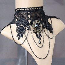 Gothic Tattoo Tassel Lace Necklace Pendant Vintage Wedding Jewelry Choker Necklace Women False Collar Statement EF8