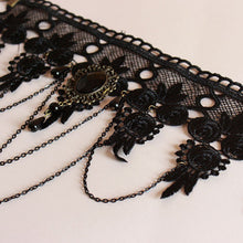 Gothic Tattoo Tassel Lace Necklace Pendant Vintage Wedding Jewelry Choker Necklace Women False Collar Statement EF8
