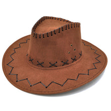 Cowboy Hat Suede Look Wild West Fancy Dress Men Ladies Cowgirl Hat EF8