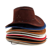 Cowboy Hat Suede Look Wild West Fancy Dress Men Ladies Cowgirl Hat EF8