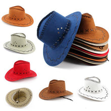Cowboy Hat Suede Look Wild West Fancy Dress Men Ladies Cowgirl Hat EF8