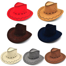 Cowboy Hat Suede Look Wild West Fancy Dress Men Ladies Cowgirl Hat EF8