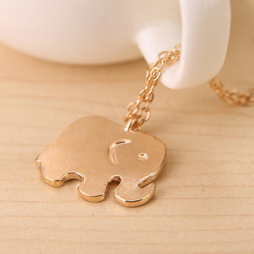 Cute Elephant Design Women Charming Sweater Chain Necklace EF8