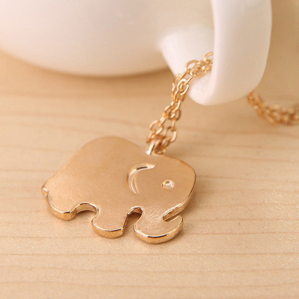 Cute Elephant Design Women Charming Sweater Chain Necklace EF8