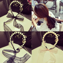 Design Simulated Pearl Wave B s Beautiful Lace Bows Hair B s Headb s for Girls Headwear Hair Accessories for Women EF8