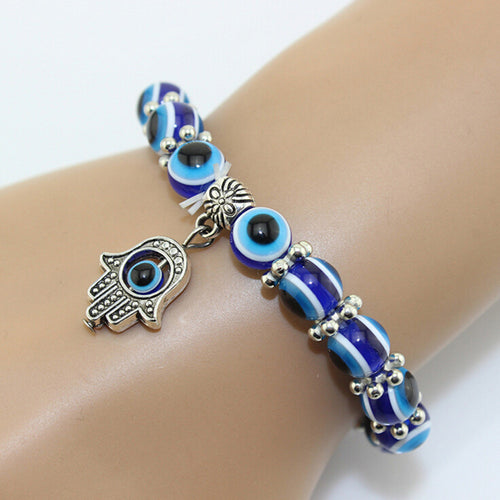 Hamsa Fatima H  Evil charm magic captivate allure Eyes Bracelet H made Beads Bracelet EF8