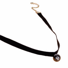 Punk Style 90's Black Vintage Velvet Choker H made Soft Goth Gothic Beads Necklace Gift EF8