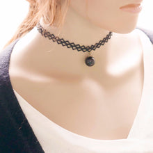 Punk Style 90's Black Vintage Velvet Choker H made Soft Goth Gothic Beads Necklace Gift EF8