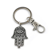 key chain Silver Hamsa Keychain Evil Eye H  Keychain Charm Choker Choker Buddha Crescent Moon EF8
