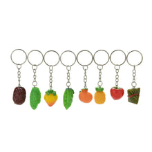 Novelty Creative Design Simulation Food Key Chain Fruit Vegetables Keychain Lanyard Keyring Key Ring Jewelry EF8