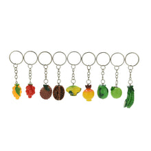 Novelty Creative Design Simulation Food Key Chain Fruit Vegetables Keychain Lanyard Keyring Key Ring Jewelry EF8