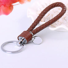 Novelty Key Holder Braided leather keychain Car Auto Keyring Women Bag Accessories 15 Colors EF8