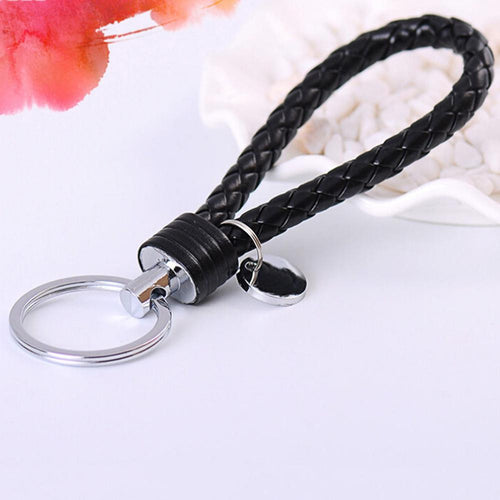 Novelty Key Holder Braided leather keychain Car Auto Keyring Women Bag Accessories 15 Colors EF8