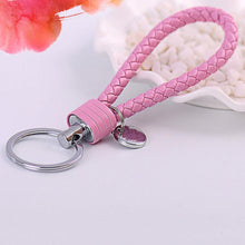Novelty Key Holder Braided leather keychain Car Auto Keyring Women Bag Accessories 15 Colors EF8