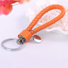 Novelty Key Holder Braided leather keychain Car Auto Keyring Women Bag Accessories 15 Colors EF8