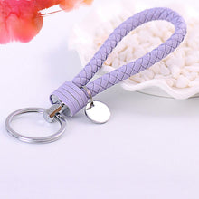 Novelty Key Holder Braided leather keychain Car Auto Keyring Women Bag Accessories 15 Colors EF8