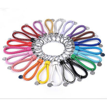 Novelty Key Holder Braided leather keychain Car Auto Keyring Women Bag Accessories 15 Colors EF8