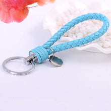 Novelty Key Holder Braided leather keychain Car Auto Keyring Women Bag Accessories 15 Colors EF8