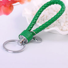 Novelty Key Holder Braided leather keychain Car Auto Keyring Women Bag Accessories 15 Colors EF8