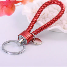 Novelty Key Holder Braided leather keychain Car Auto Keyring Women Bag Accessories 15 Colors EF8