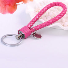 Novelty Key Holder Braided leather keychain Car Auto Keyring Women Bag Accessories 15 Colors EF8