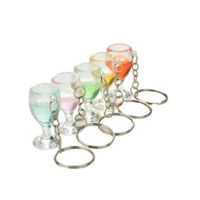 Novelty Lanyard Keychain Jewelry Clear Transparent Fake Wineglass Key Chain Keyring For Women Gift EF8