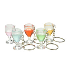 Novelty Lanyard Keychain Jewelry Clear Transparent Fake Wineglass Key Chain Keyring For Women Gift EF8