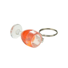 Novelty Lanyard Keychain Jewelry Clear Transparent Fake Wineglass Key Chain Keyring For Women Gift EF8