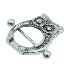 Owl Nipple Shield Bar Ring Body Jewellery Nipple Piercing EF8