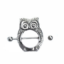 Owl Nipple Shield Bar Ring Body Jewellery Nipple Piercing EF8