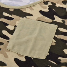S-XXL Women Camouflage Tank Tops Lady Army Camo Sleeveless Vest Top Off Shoulder Camouflage T-Shirt Blouse with Pocket EF8