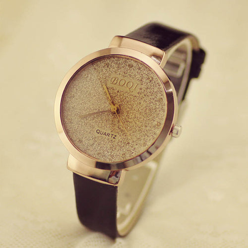 ands Starry Simple Temperament Belt Table Diamond Quartz Watch EF8