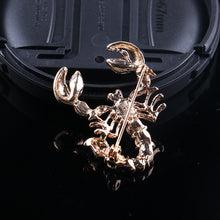 S Bridal Wedding Crystal Animal Scorpion Brooch Pin Crystal Scarf Brooch Rhinestone Jewelry Brooch Pin EF8