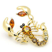 S Bridal Wedding Crystal Animal Scorpion Brooch Pin Crystal Scarf Brooch Rhinestone Jewelry Brooch Pin EF8