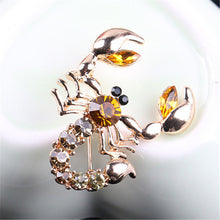 S Bridal Wedding Crystal Animal Scorpion Brooch Pin Crystal Scarf Brooch Rhinestone Jewelry Brooch Pin EF8