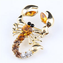 S Bridal Wedding Crystal Animal Scorpion Brooch Pin Crystal Scarf Brooch Rhinestone Jewelry Brooch Pin EF8