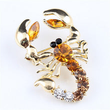 S Bridal Wedding Crystal Animal Scorpion Brooch Pin Crystal Scarf Brooch Rhinestone Jewelry Brooch Pin EF8